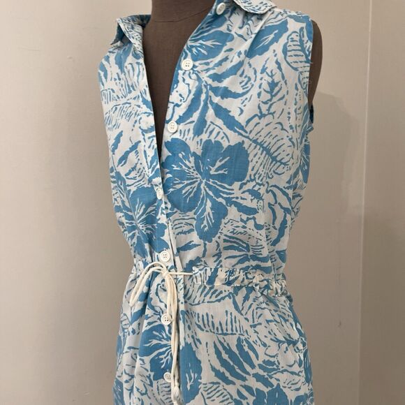 Vintage 80s Floral Justin Allen Medium Romper Shorts Playsuit - Picture 4 of 7